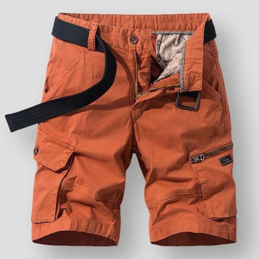 Hommes - Short cargo - Mélange de coton léger - Short d'extérieur élégant pour plus de confort et de polyvalence