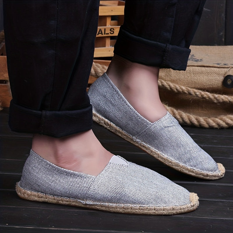 Hommes - Espadrilles Loafers Décontractées - Toile - Confort Léger et Style Élégant - Chaussures à Enfiler