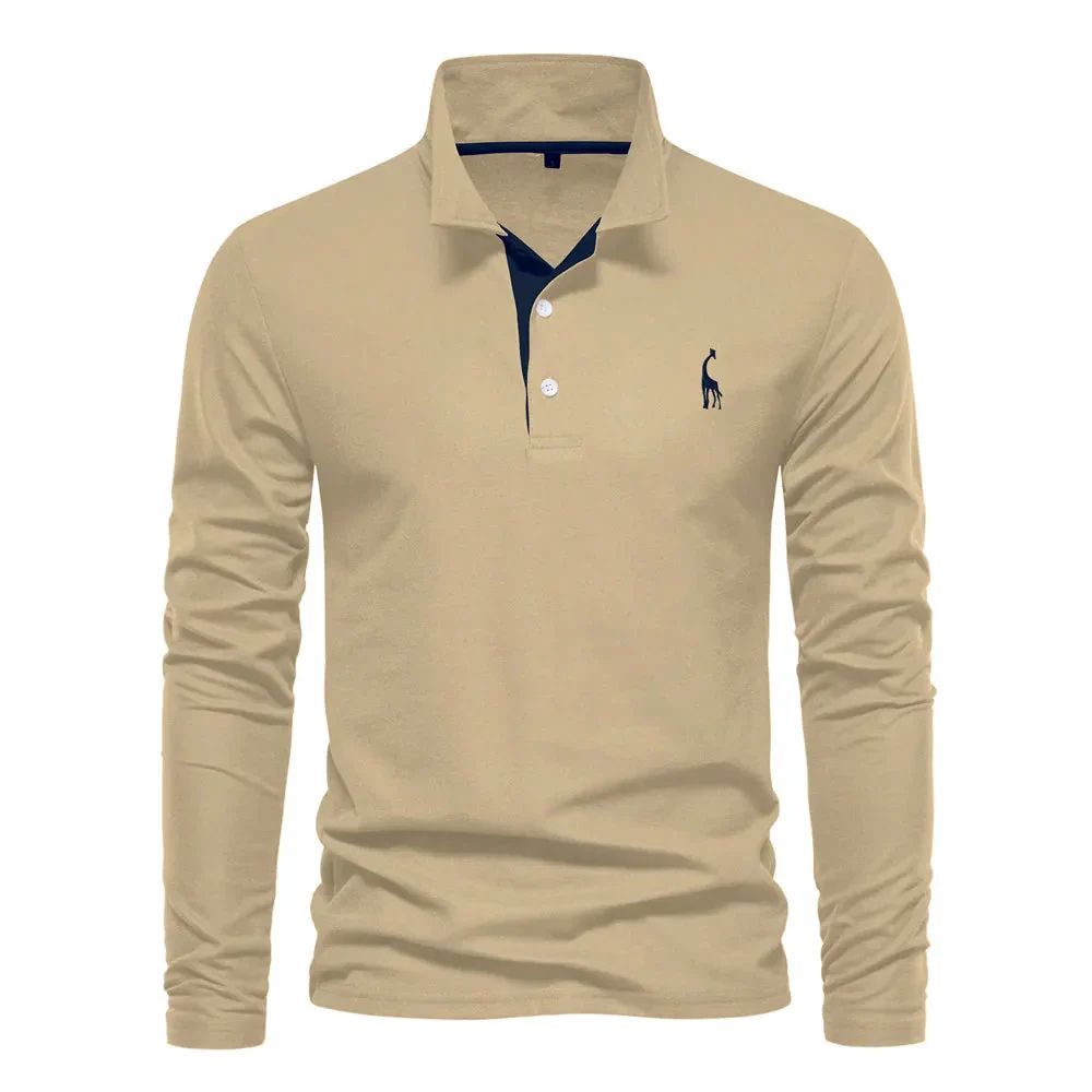 Hommes - Polo à manches longues - Tissu doux - Coupe décontractée - Confortable et élégant pour un look décontracté