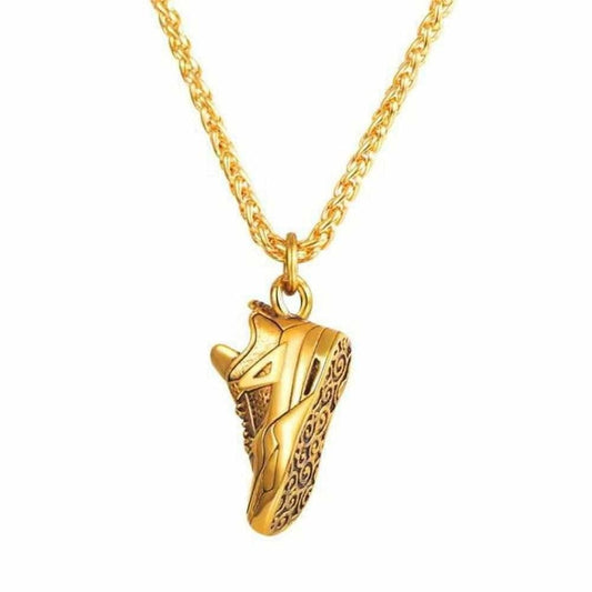 Homme - Collier Pendentif Chaussure de Course - Bijou Stylé en Métal - Accessoire Sportif Unique